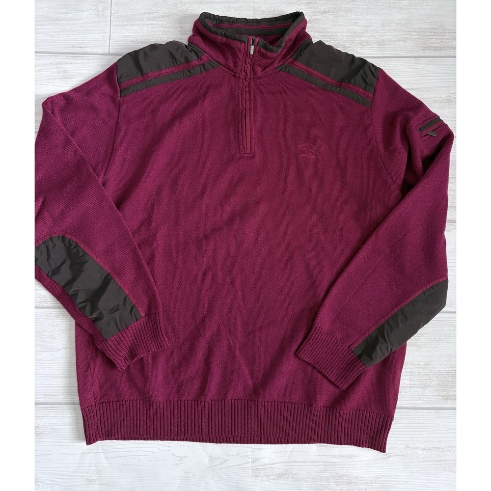 Paul & Shark Yachting Sweater Quarter Zip Pullover Wool Size XL